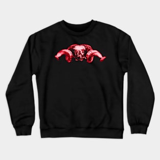 Ram Skull Red Crewneck Sweatshirt